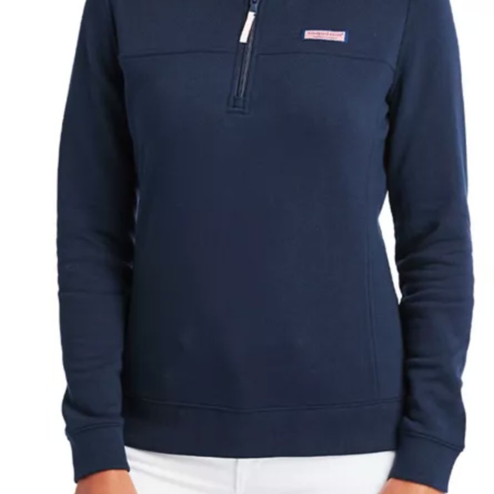 Navy Vineyard Vines Women's Shep Shirt Pullover - Picture 3 of 4